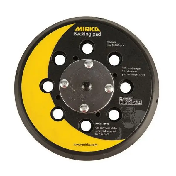 Mirka 5" 28-Hole Grip Backup Pad Made For 6" Sanders, 915Gv28-130G 1