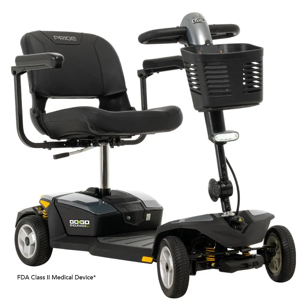 New Pride Mobility Go-Go Endurance Li 4-Wheel Mobility Scooter | Lithium Ion Battery 1