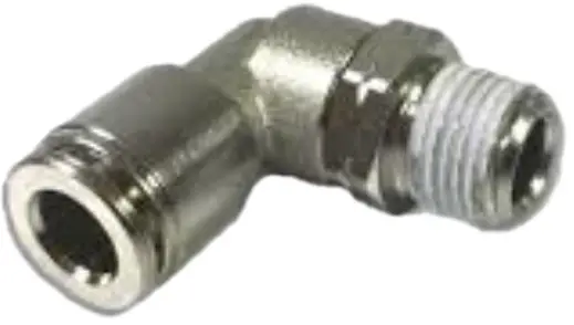 Push To Connect Tube X M.Npt 90 Degree Swivel Adapter - Nickel Plated 1