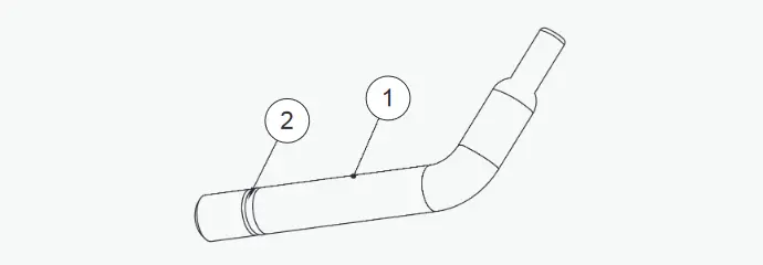 Ransburg #2 Process Gun Feed Tube For 6" Bell (Kit Of 3) 2