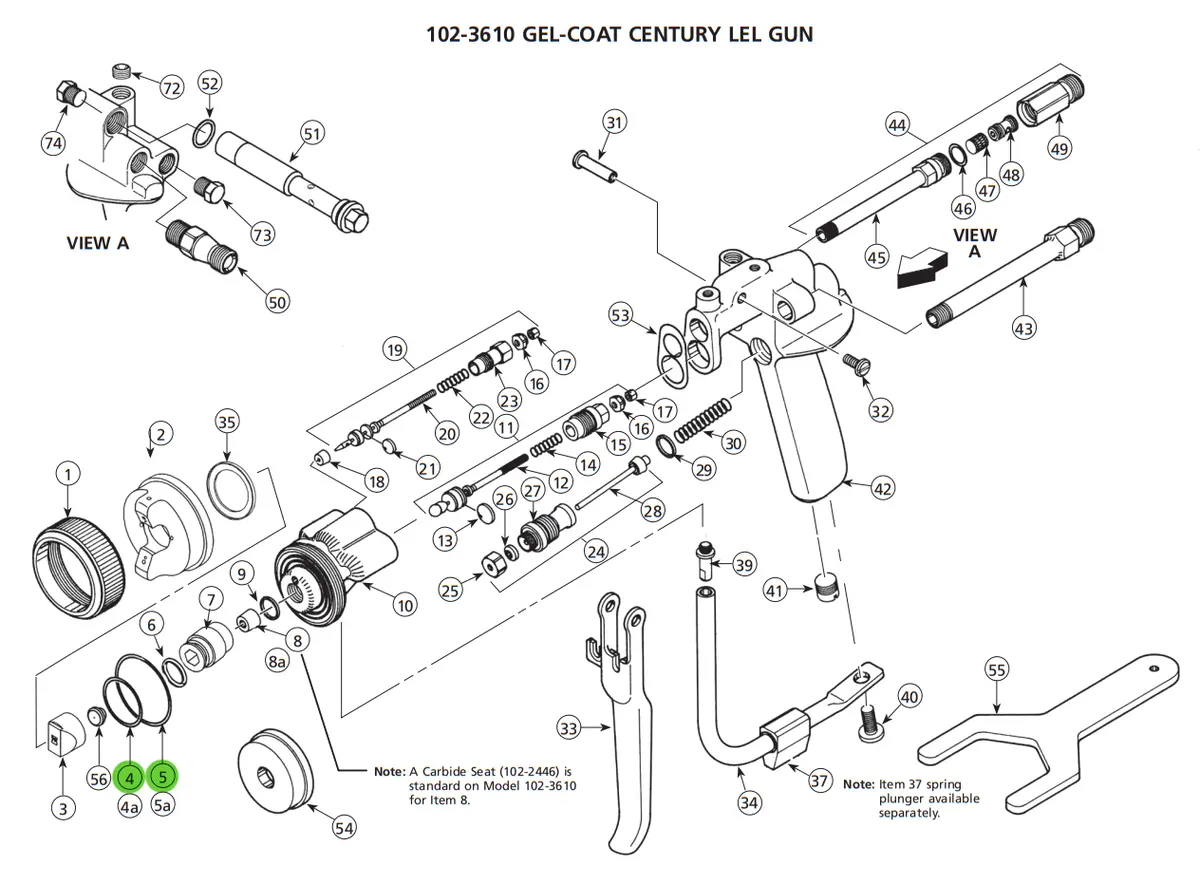 Binks 106-1173 O-Ring Kit (15 Of Each) For Century Lel Gun Assemblies 1