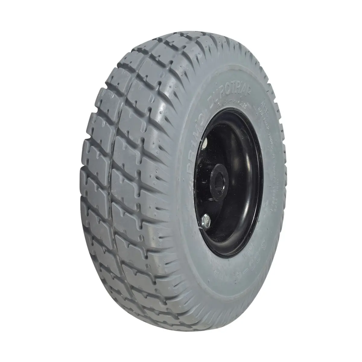 Flat Free Wheel Assembly For Jazzy Select, Select 6, Select 6 Ultra, Select Gt Electric Wheelchairs | Primo Durotrap Tires | 10" X 3" | Whlasmb1728 1