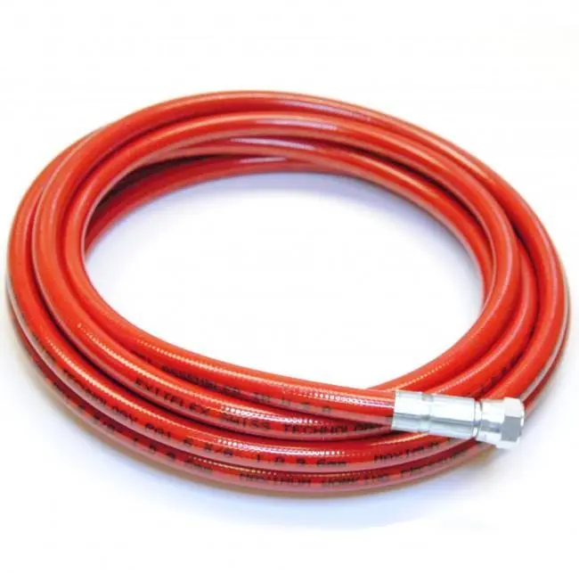 3/8” Airless Fluid Hose – Red (3500 Psi) - 50' - Fittings: 3/8" Females 1