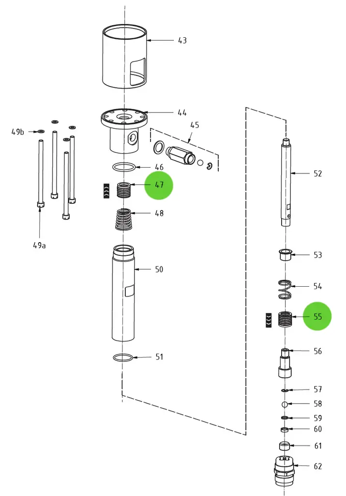 Upper And Lower Packing Kit; Medusa™ Pump 1