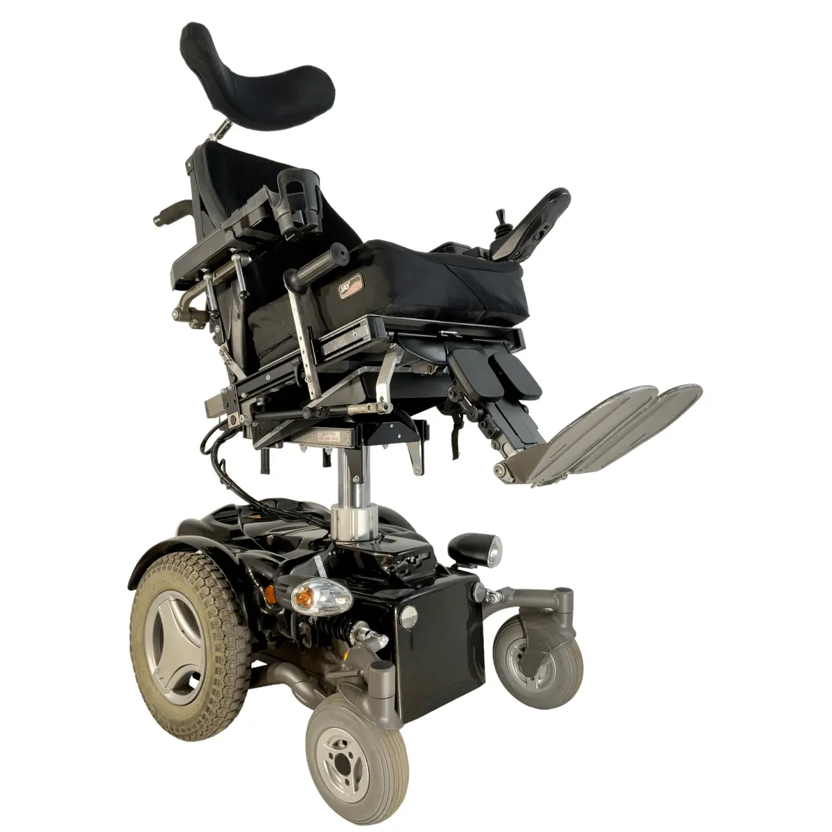 Permobil Street Rehab Power Chair | 17 X 18 Seat | Lighting Kit, Seat Elevate, Cup Holder 1