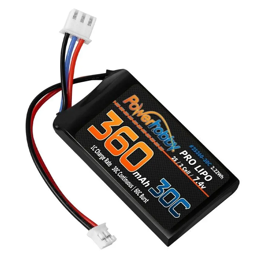 2S 360Mah 30C Upgrade Lipo Battery : Axial Scx24 1