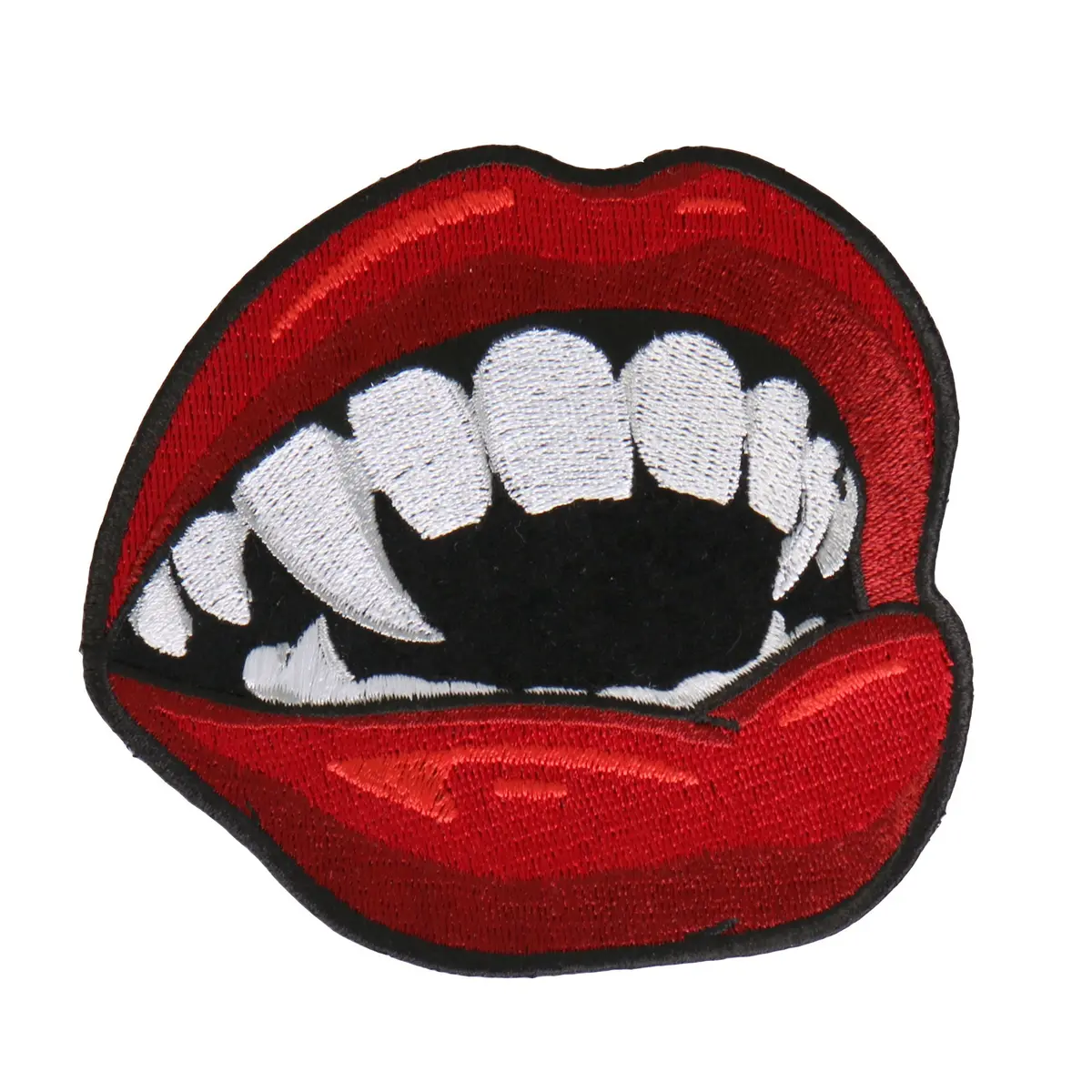 Vampire Fangs Embroidered 4"X4" Patch 1