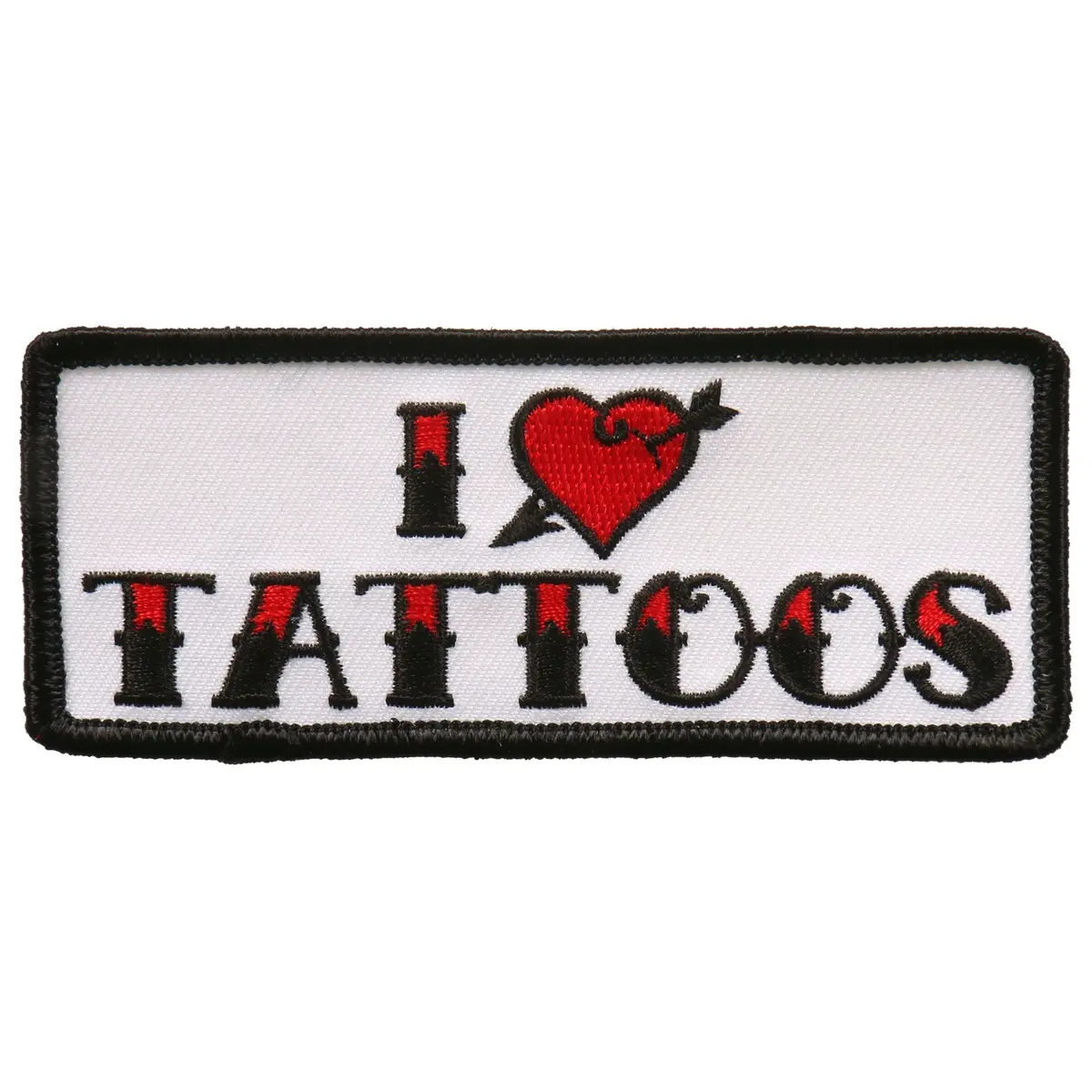 Ppl9686 I Heart Tattoos 4"X2" Patch 1