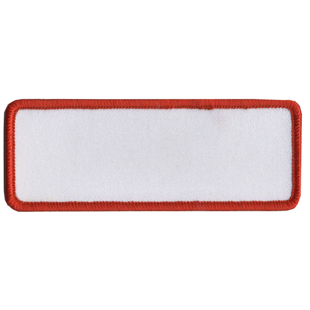 Ppp1006 Blank White With Red Trim 4" X 1.5" Patch 1