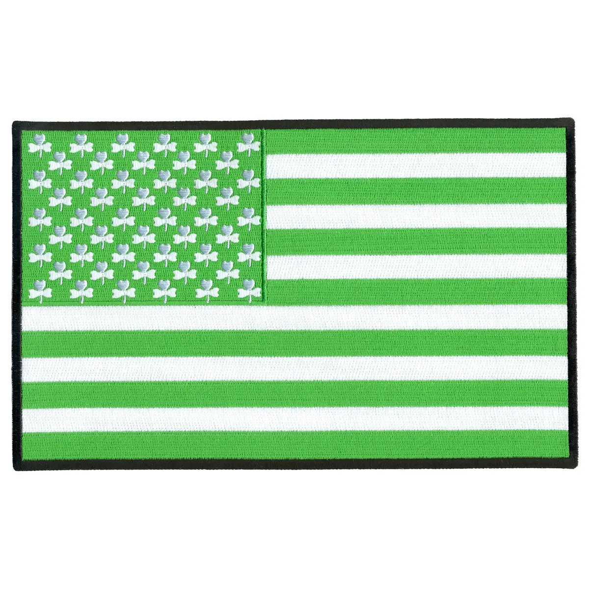 10" Shamrock Green Flag Embroidered Patch Ppq1308 1