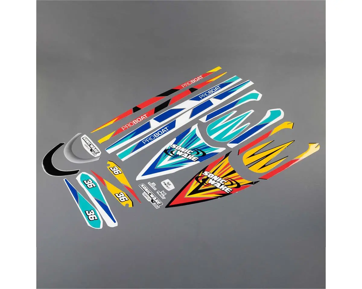 Pro Boat Sonicwake 36" V2 Decal Set (T1/T2) 1