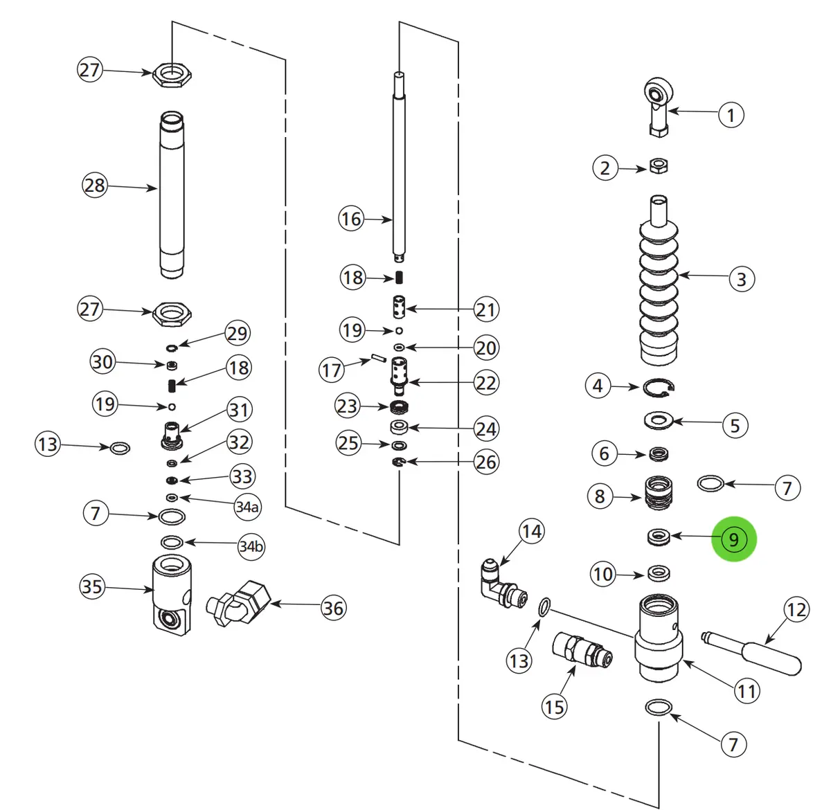 Binks 237-895 Primary Seal; Catalyst Pump 1