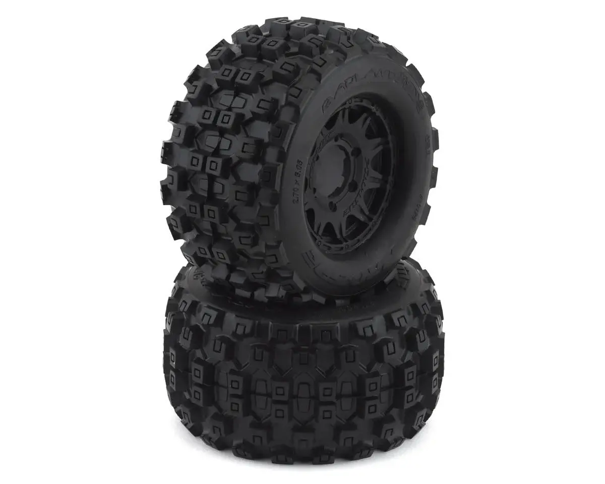 Badlands Mx28 2.8" Pre-Mounted Tires W/Raid 6X30 Wheels (2) (M2) (Black) W/Removable Hex 1