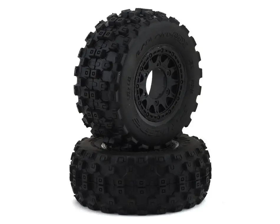 Badlands Mx Sc Tires W/Raid Wheels (Black) (2) (Electric Front) (M2) W/12Mm Hex 1