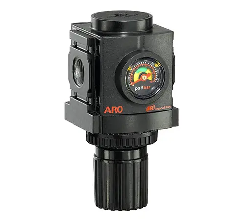 3/4" Regulator, 3000 Series, Flush Mount Gauge, 0-140 Psi, 290 Scfm 1