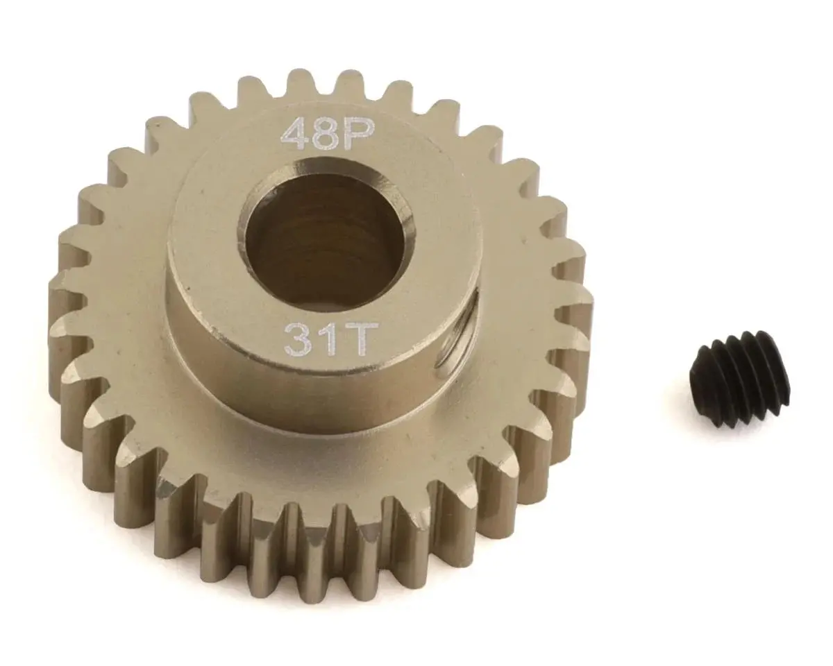 Protek Rc 48P Lightweight Hard Anodized Aluminum Pinion Gear (5.0Mm Bore) (31T) 1