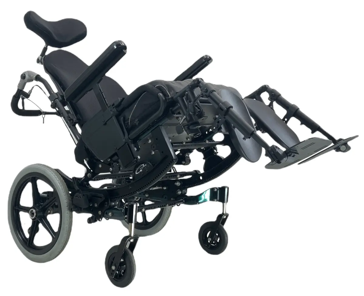 Quickie Iris Tilt-In-Space Manual Wheelchair | Elevating Leg Rests | 19" X 18" Seat 1