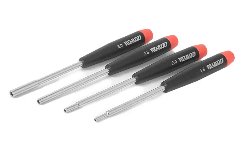 4 Piece Precision Metric Hex Nut Driver Set:1.5, 2.0, 2.5, 3.0Mm 1