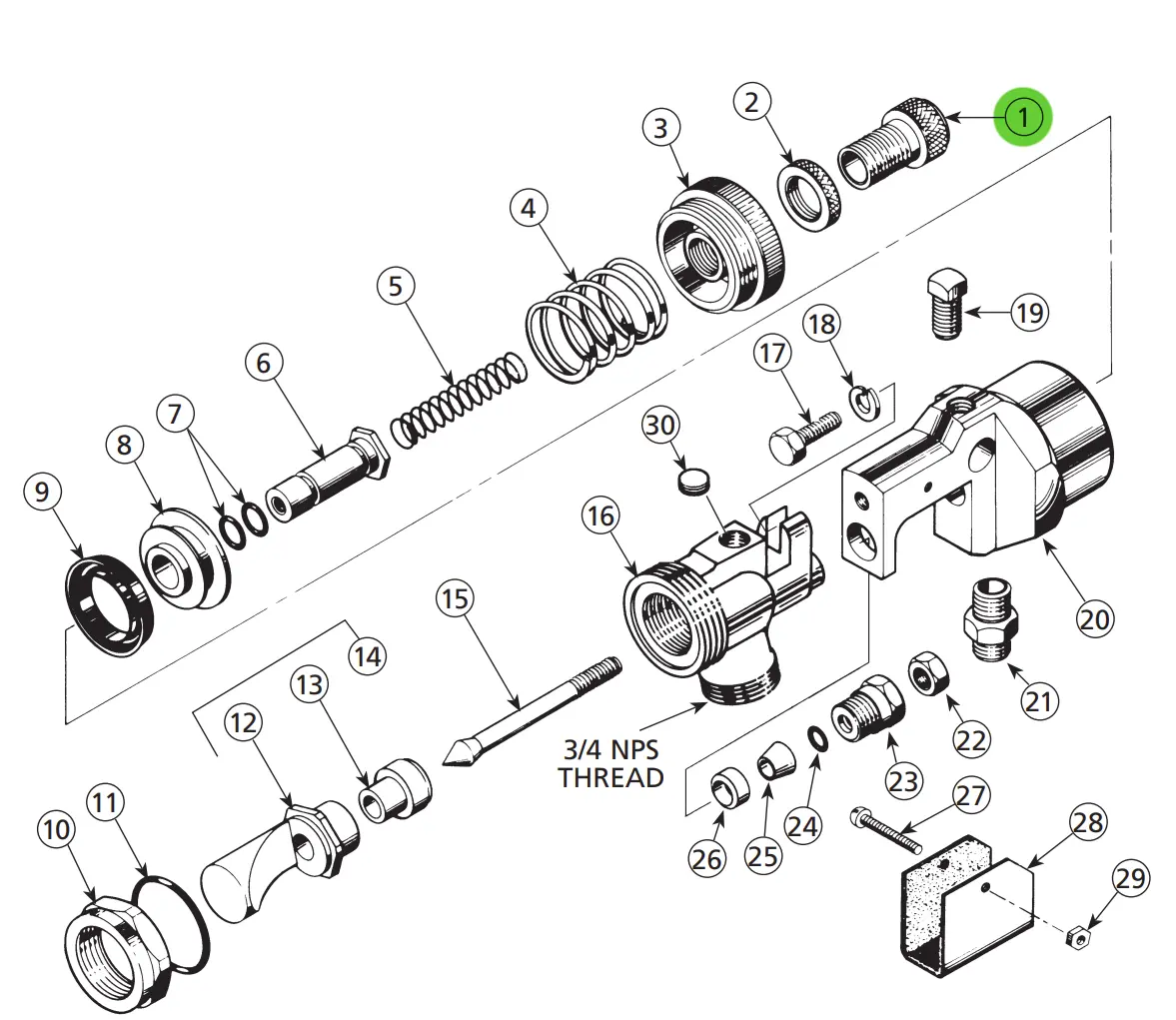 Binks 54-1195 Cotrol Screw 1