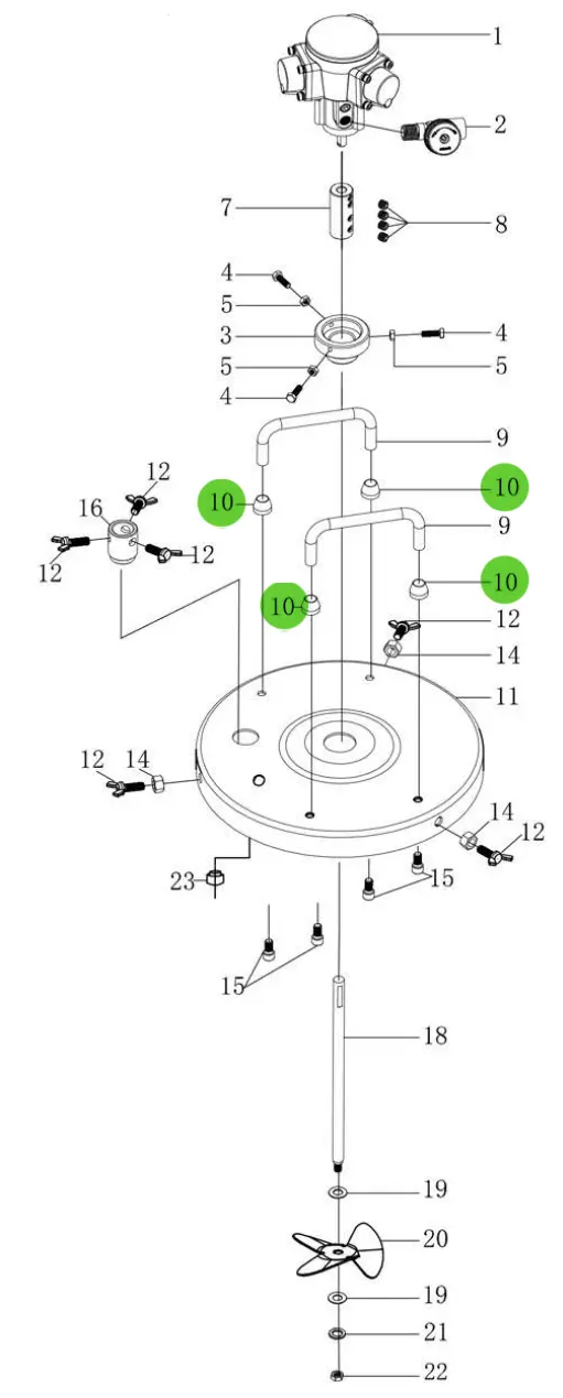 Total Finishing Annular Guard; For 5 Gallon Agitator 1