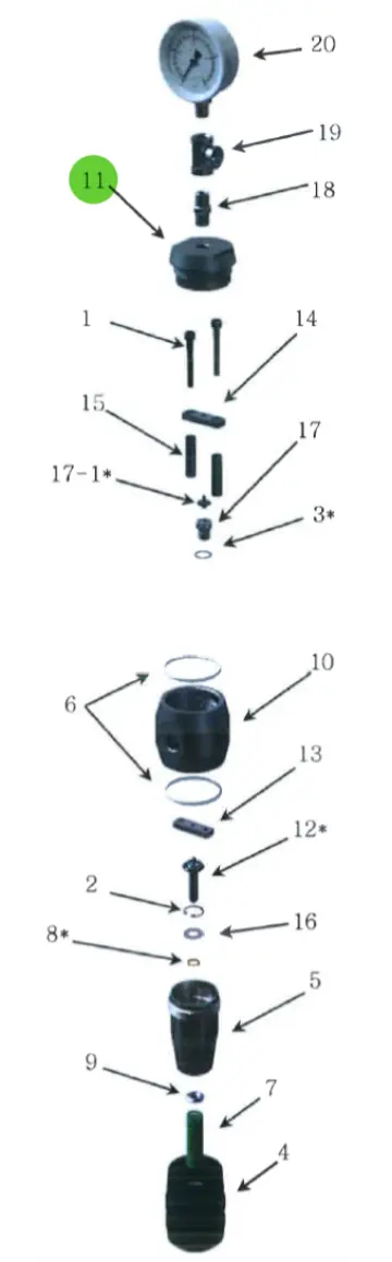 End Cap; High-Pressure Fluid Regulator 1