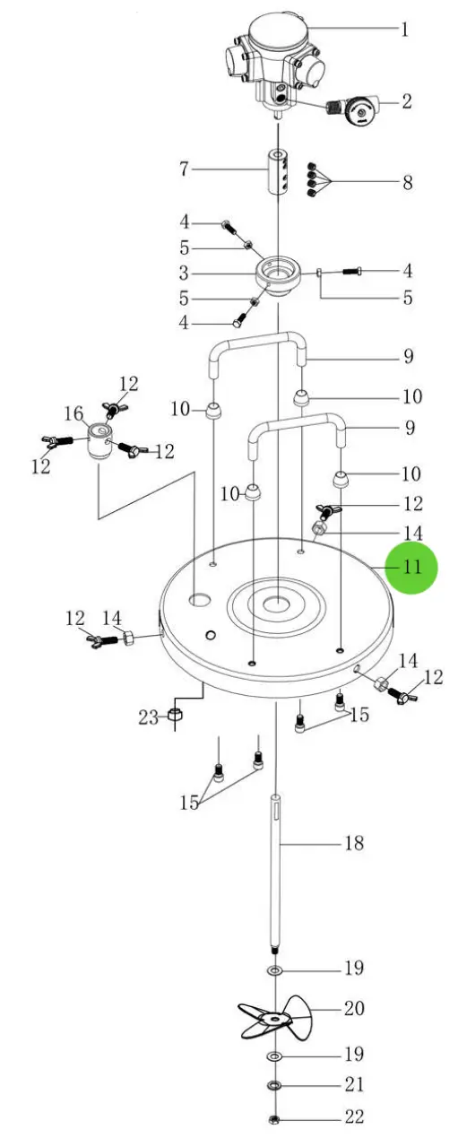 Total Finishing Tank Lid; For 5 Gallon Agitator 1