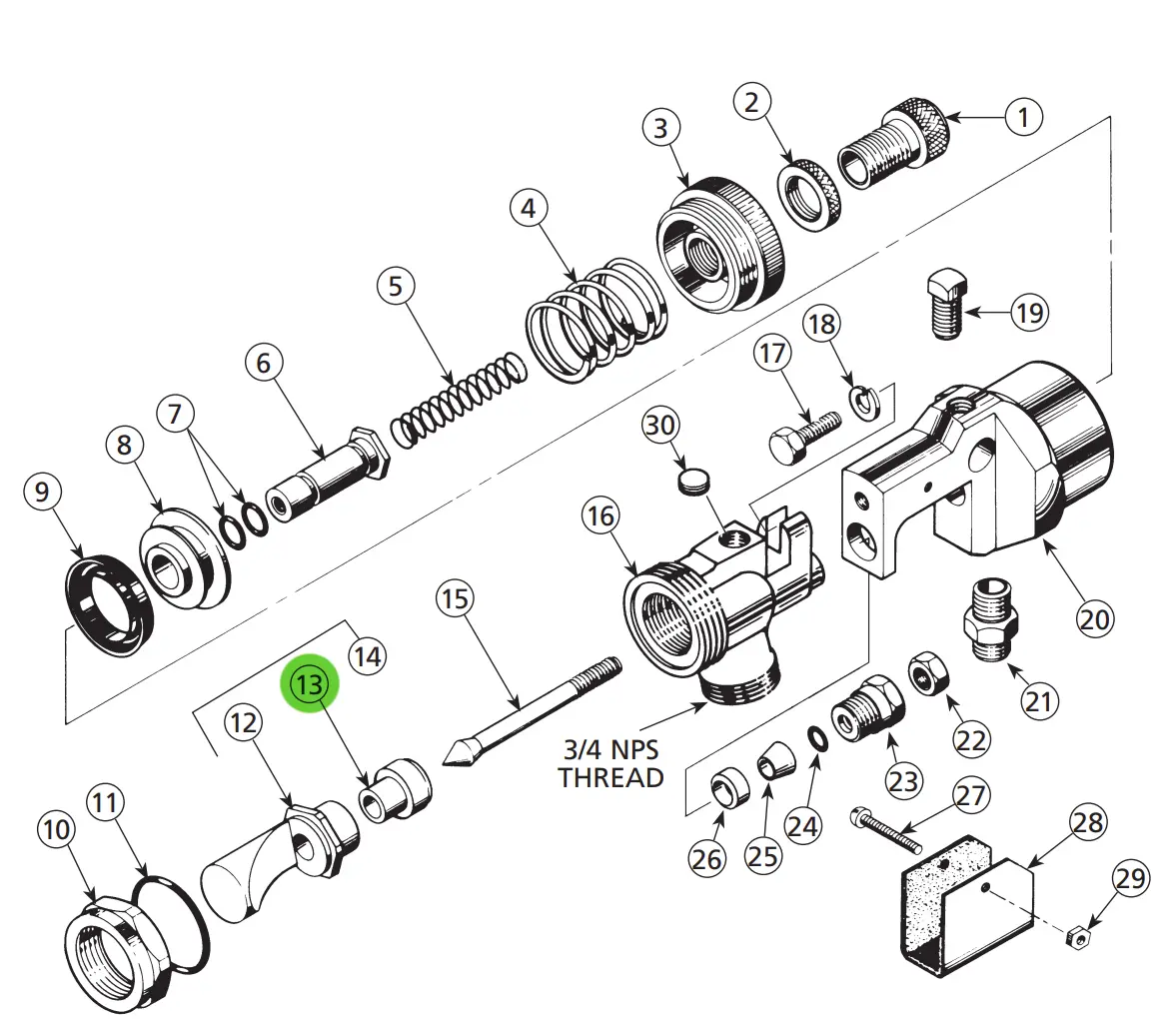 Binks 45-104 Nozzle Insert 1/4" Dia. 1