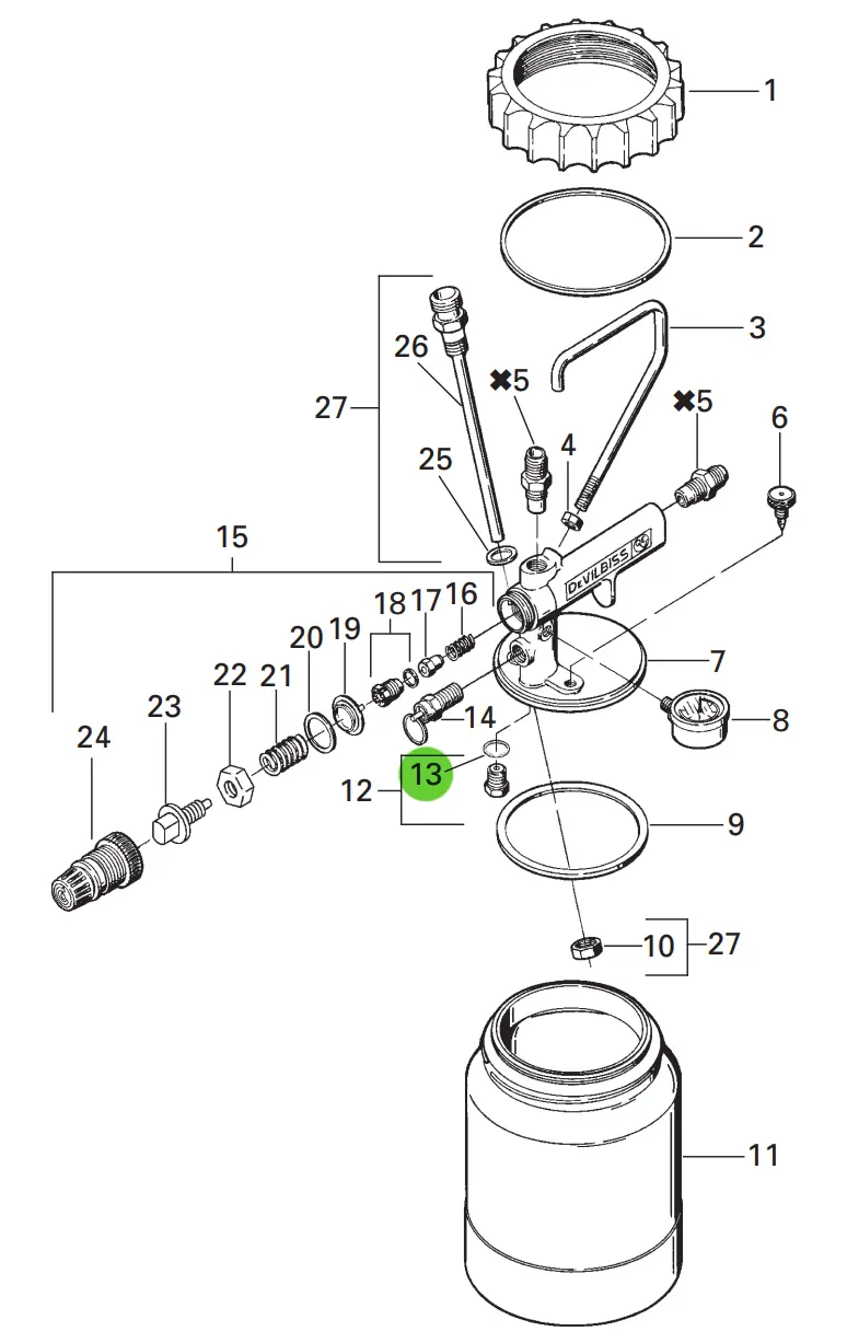 Devilbiss Kb-85-K5 Gasket; Tgc Cups (Kit Of 5) 1