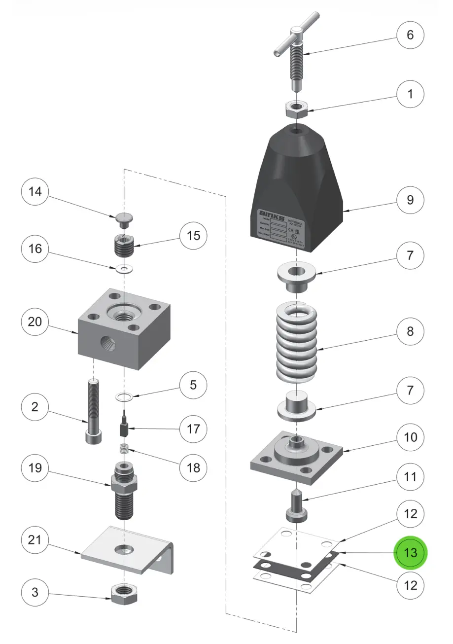 Binks 84-430 Diaphragm - Hytrel 1