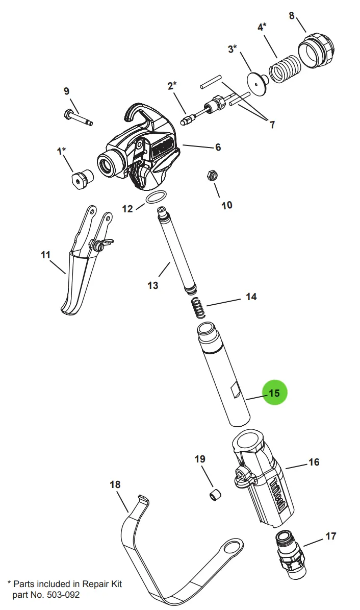 Tritech 501-180 Handle Tube T380 1