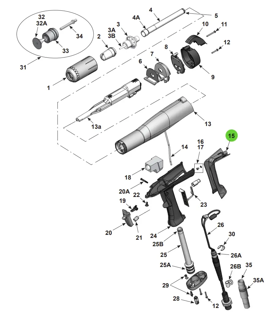 Aftermarket Nordson® 1106871 Handle (Non-Oem) 1