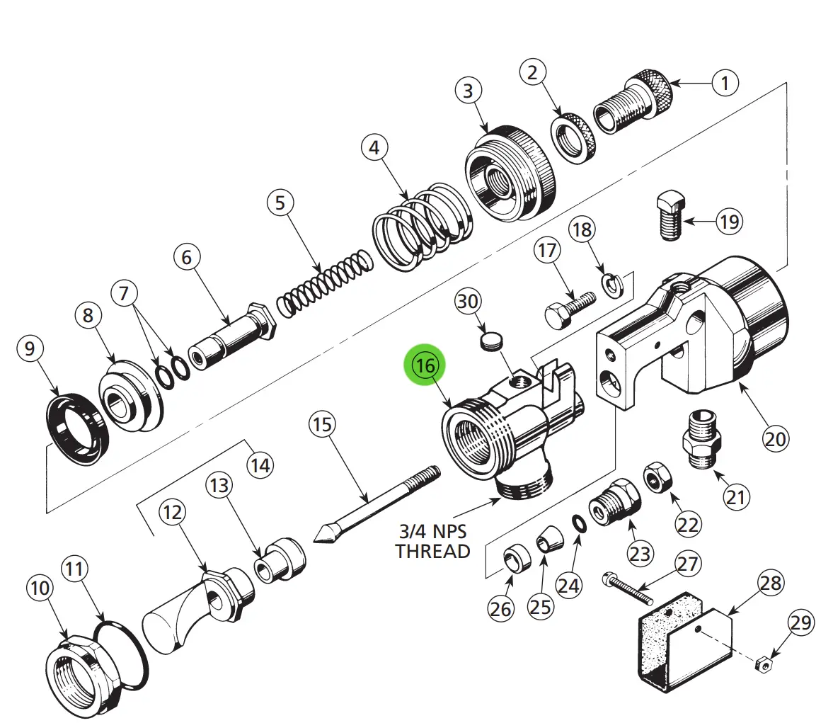 Binks 54-1208 Gun Head 1