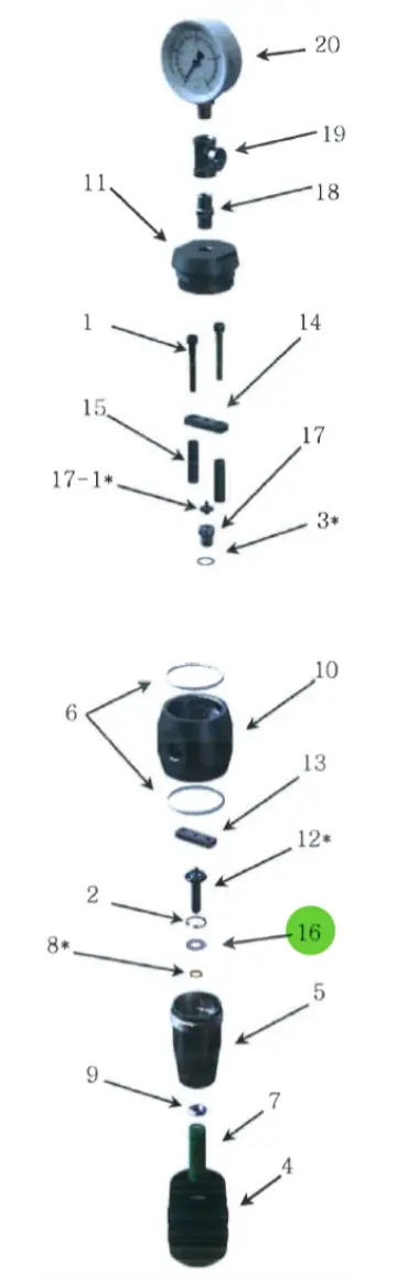 Back-Up Washer; High-Pressure Fluid Regulator 1