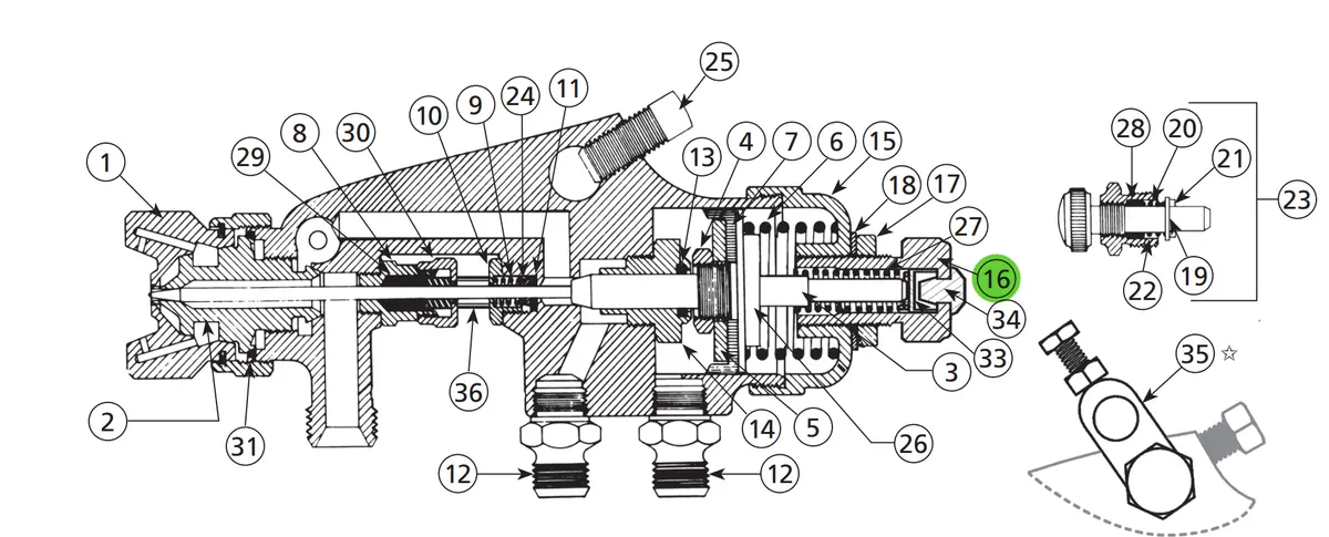 Binks 54-6003 Screw Fluid Control 1