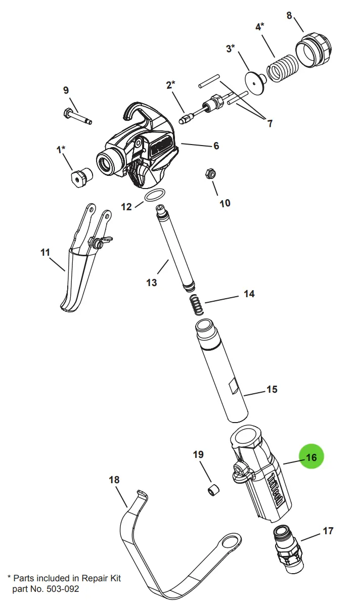 Tritech 501-113 Slide Handle T380 1
