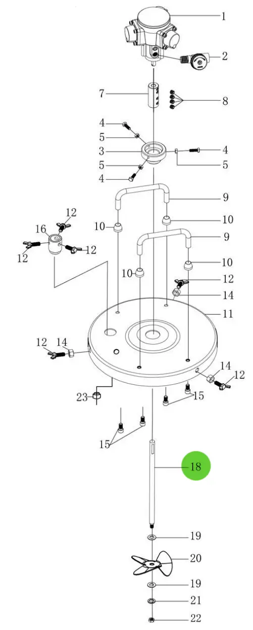 Total Finishing Automatic Agitating Rod; For 5 Gallon Agitator 1
