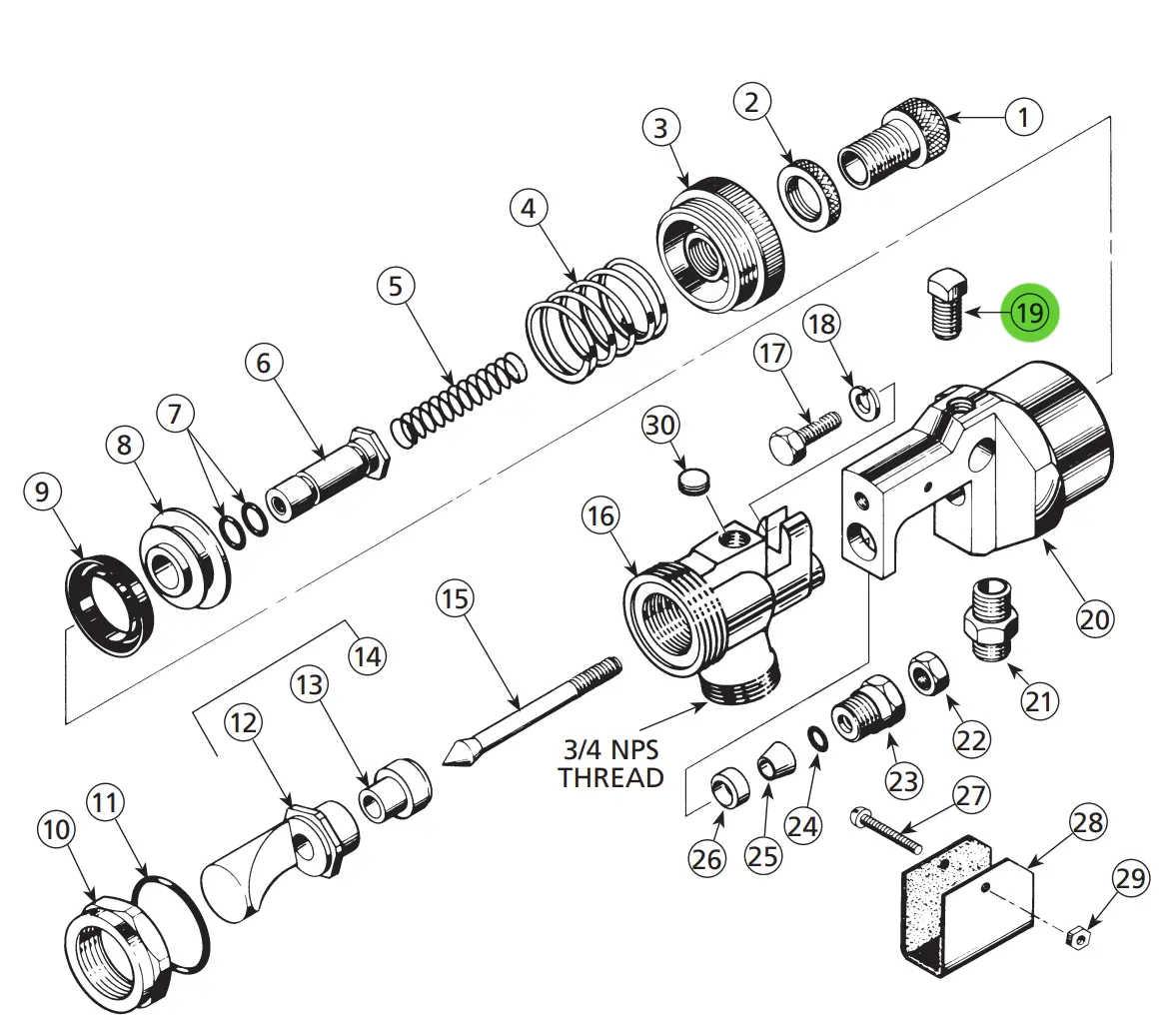 Binks 54-335 Set Screw 1