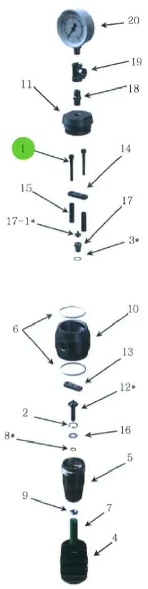Screw, Socket Head Cap; High-Pressure Fluid Regulator 1