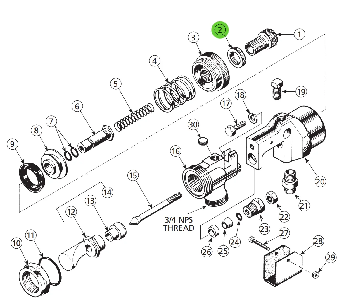 Binks 54-323 Control Screw Locknut 1