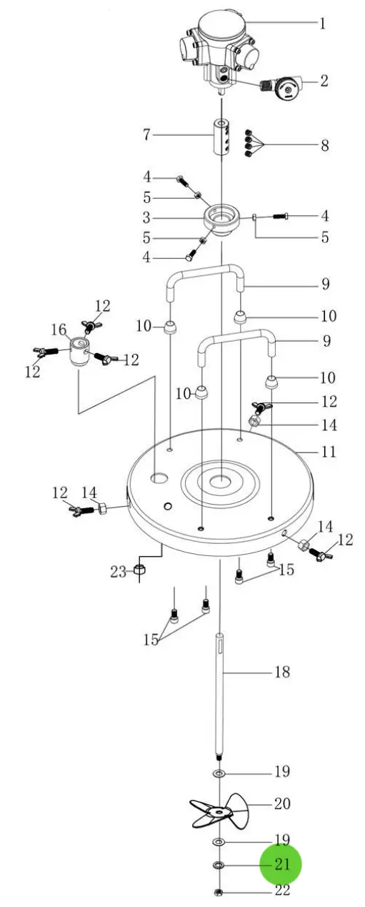 Total Finishing Spring Gasket; For 5 Gallon Agitator 1