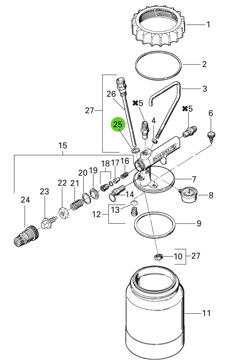 Devilbiss Kb-60-K6 Kb Cup Gasket Kit 1