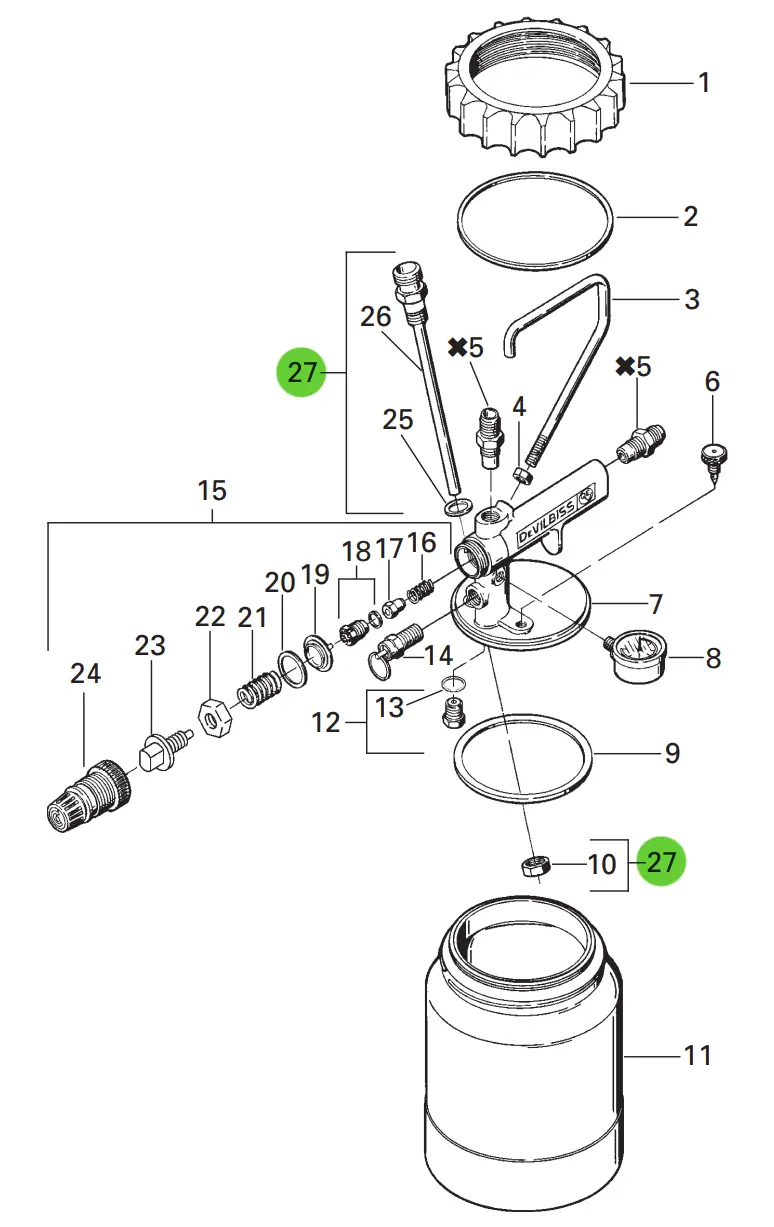 Devilbiss Kk-4997 Fluid Tube Kit 1