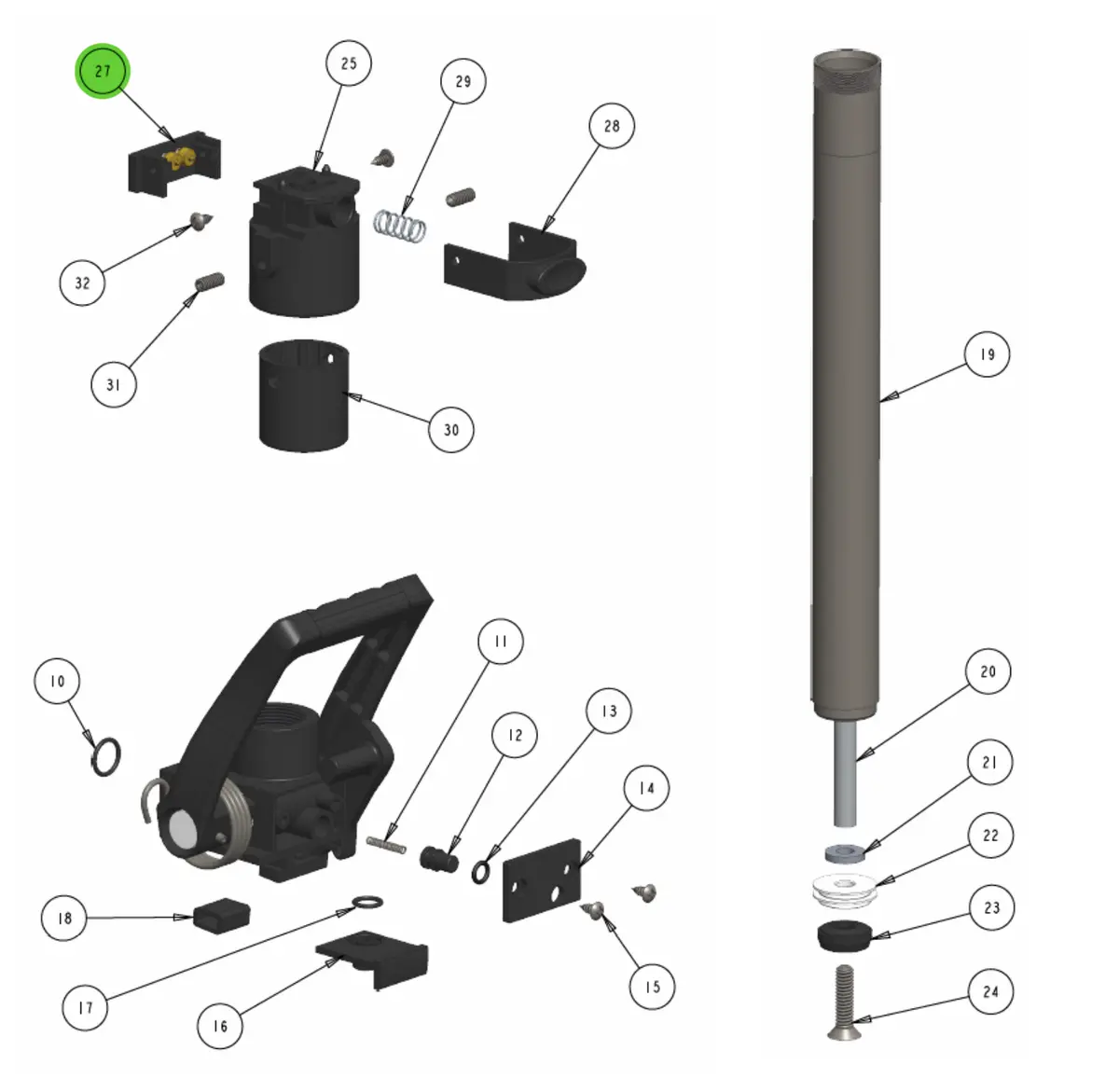 Hero Bl-1505 Pin Bar Assembly 1