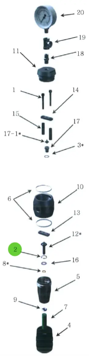 Internal Retaining Ring; High-Pressure Fluid Regulator 1