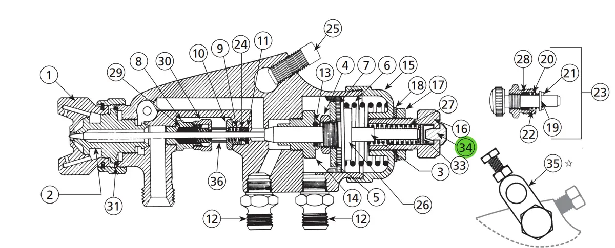 Binks 54-5522 Umbrella Valve 1