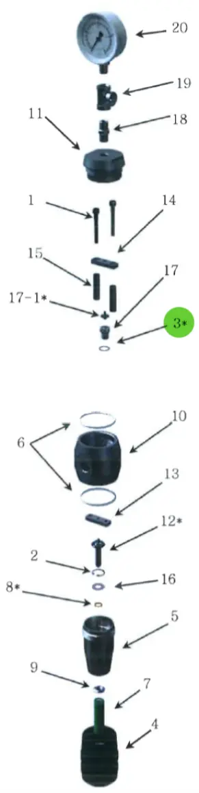 Copper Gasket; High-Pressure Fluid Regulator 1
