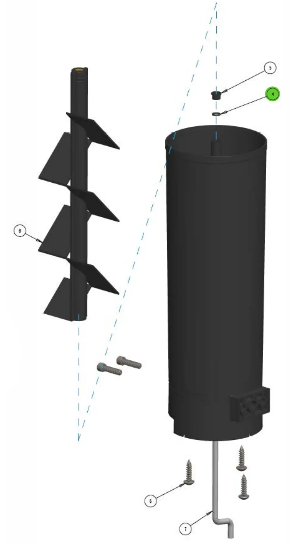 Hero Bl-1105 O-Ring Paddle Bushing 1