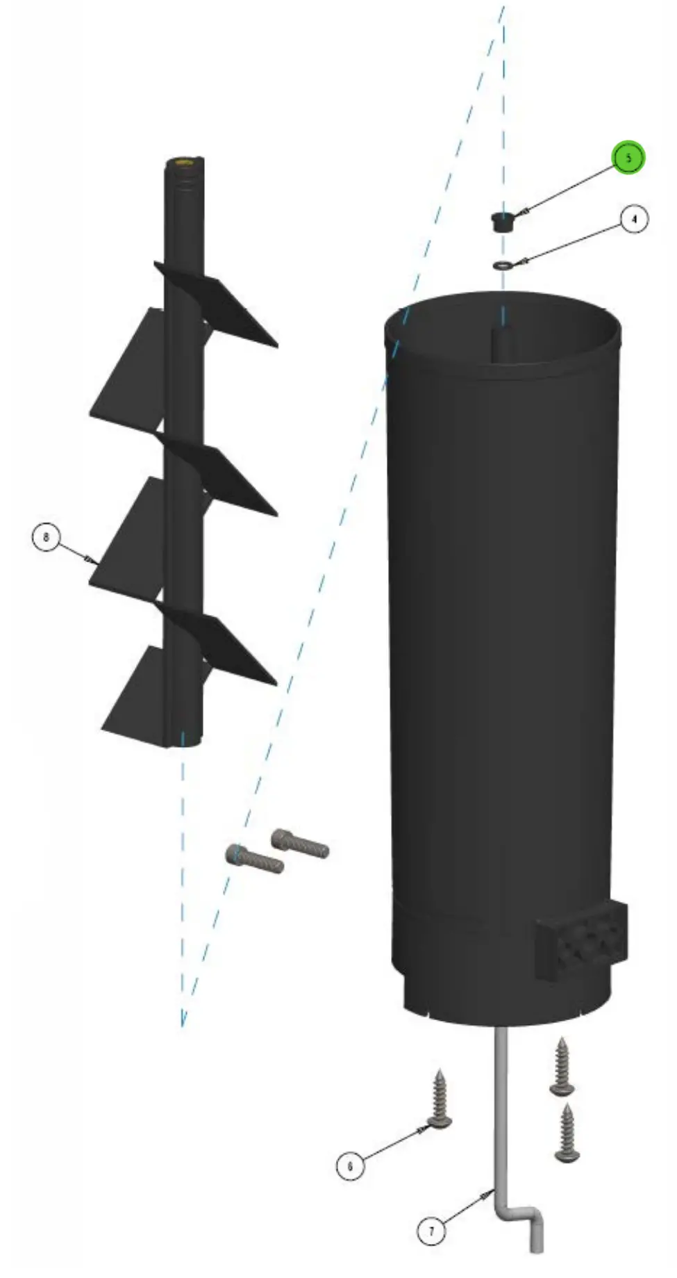 Hero Bl-1095 Paddle Support Tube Bushing 1