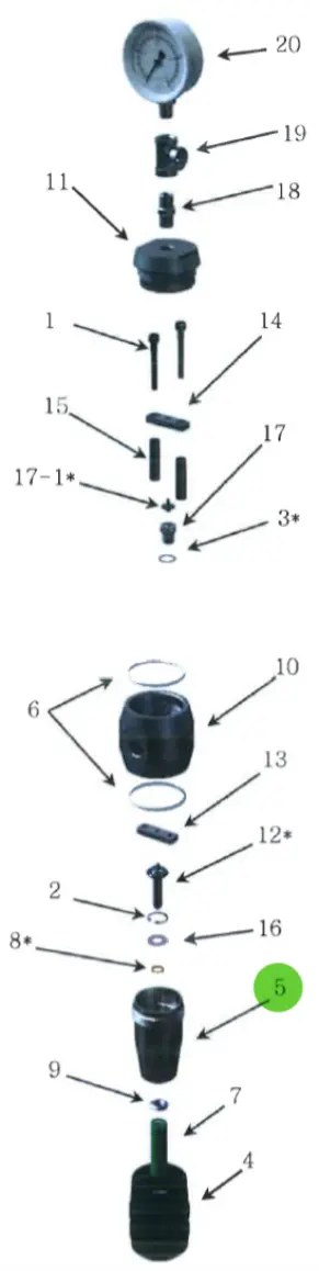 Regulator Cylinder; High-Pressure Fluid Regulator 1