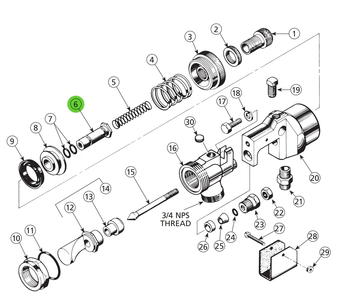Binks 54-1197 Piston Rod 1